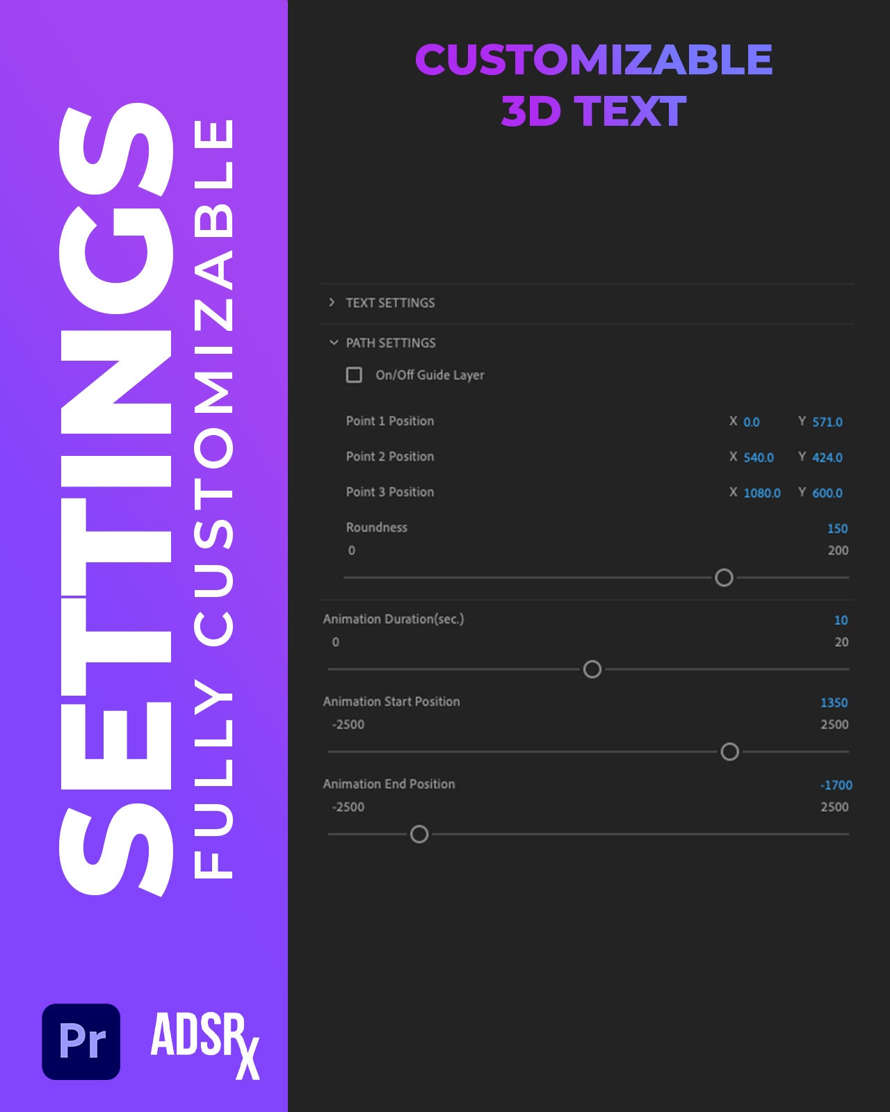 Customizable 3D Text