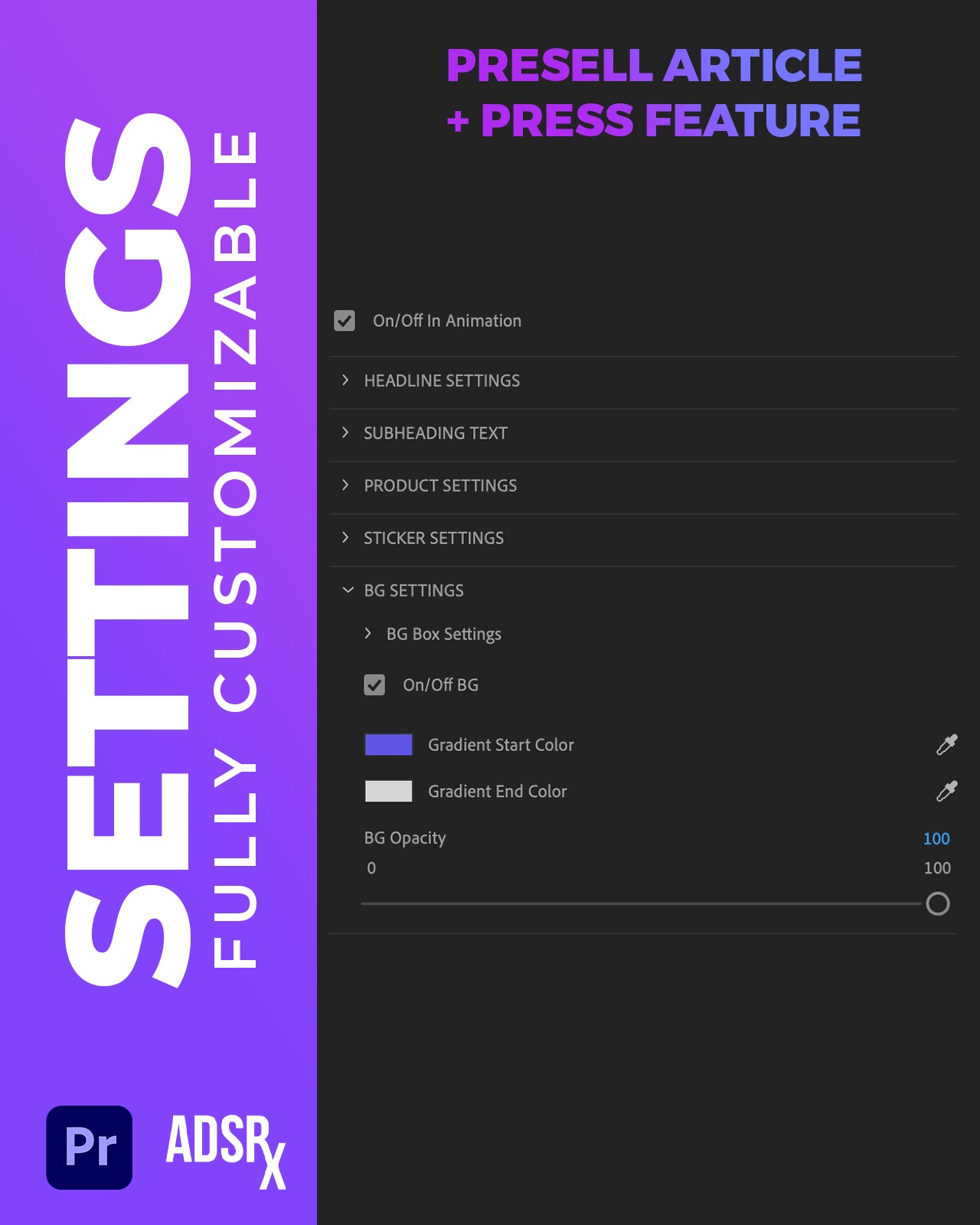 Presell Article + Press Feature
