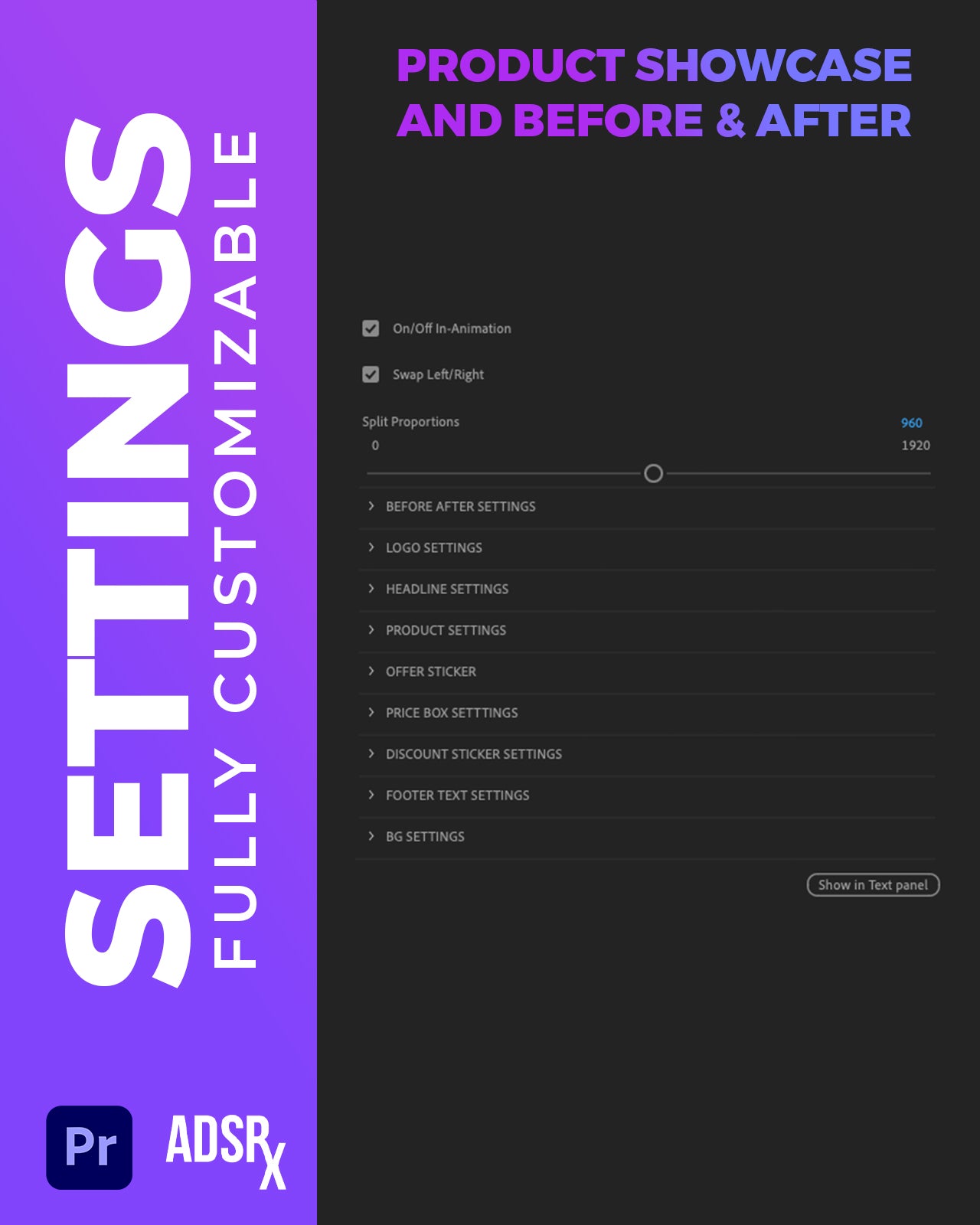 Product Showcase and Before & After Split Screen