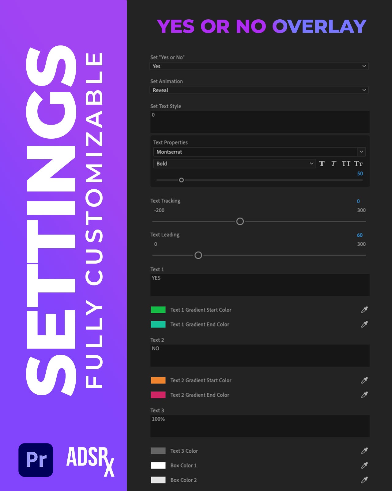 Yes / No Option Overlay