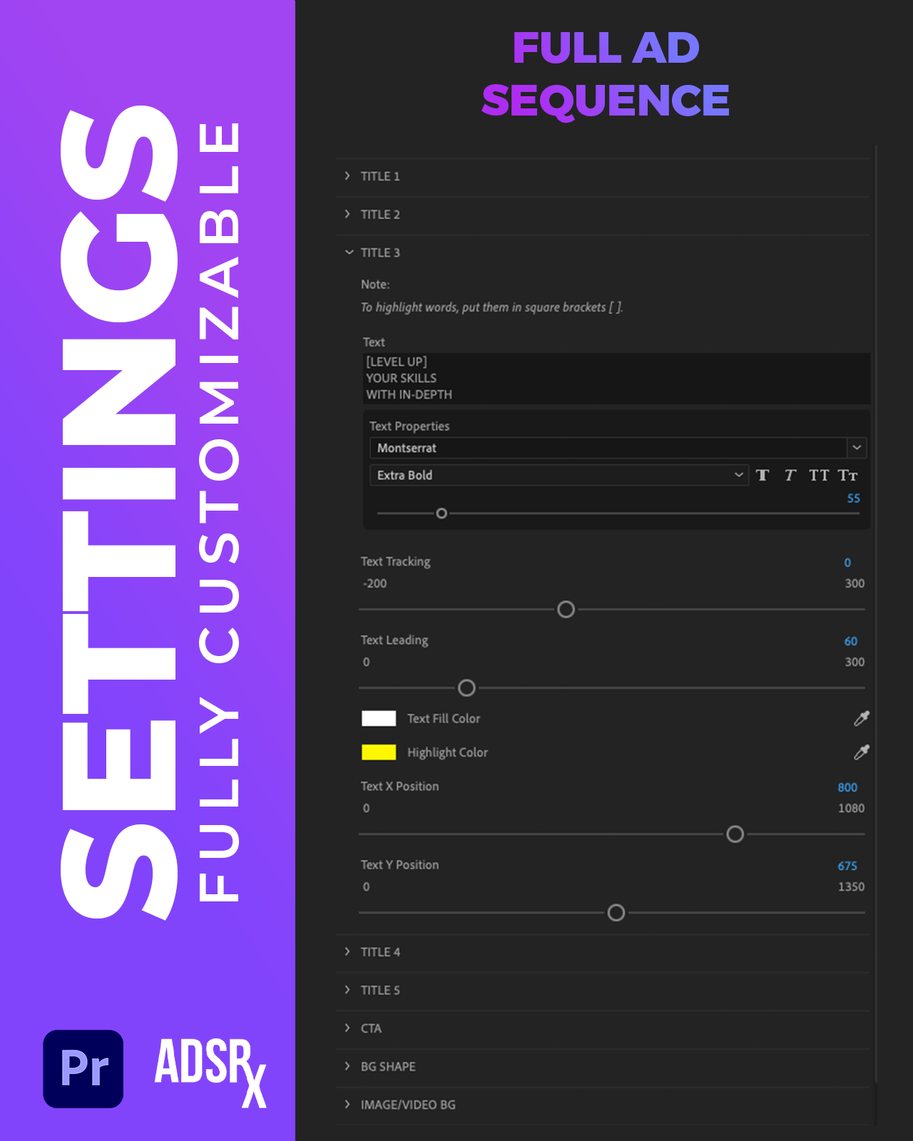 Split Screen Full Ad Sequence Template For Premiere Pro AdsRx